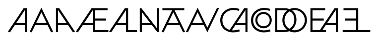 Germania Regular Ligatur font specimen