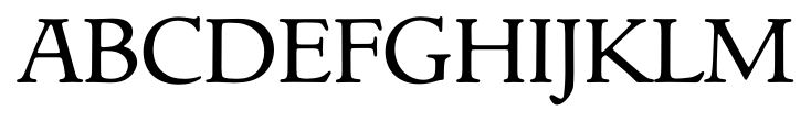 Goudita Serial Regular font specimen