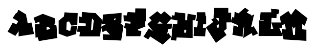 Graffiti Treat Back font specimen