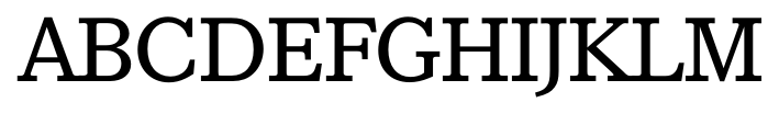 Granada Serial Regular font specimen