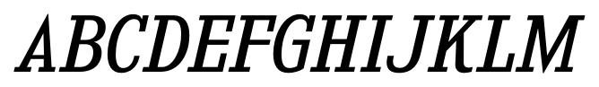 Kingsbridge Book Italic font specimen