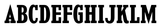 Kingsbridge Condensed Bold font specimen