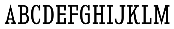 Kingsbridge Condensed Book font specimen