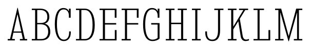 Kingsbridge Condensed Extra Light font specimen