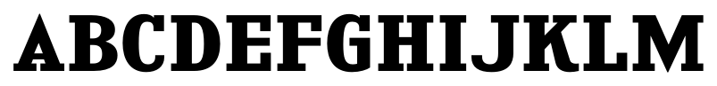 Kingsbridge Expanded Bold font specimen