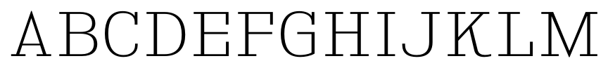 Kingsbridge Expanded Extra Light font specimen