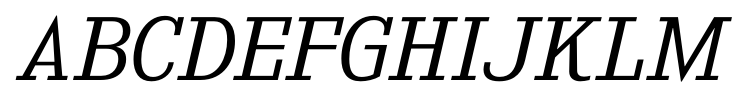 Kingsbridge Expanded Light Italic font specimen