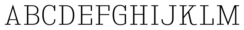 Kingsbridge Extra Light font specimen