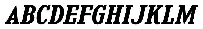 Kingsbridge SemiBold Italic font specimen