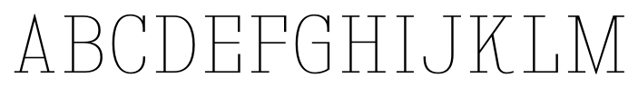 Kingsbridge SemiCondensed Utra Light font specimen