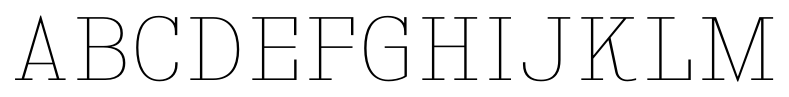 Kingsbridge UltraLight font specimen