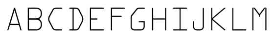 Kredit Front font specimen
