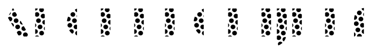 Manbow Dots font specimen