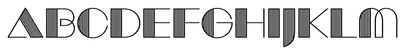 Manbow Lines font specimen