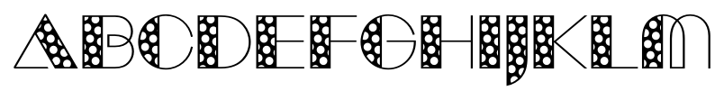 Manbow Spots font specimen