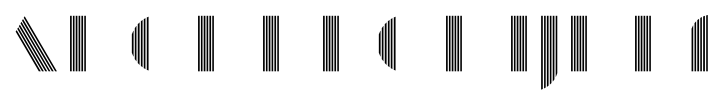 Manbow Stripe font specimen