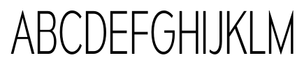 Mesmerize Condensed Extra Light font specimen