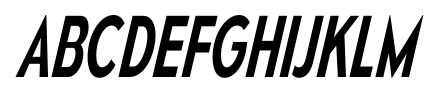 Mesmerize Condensed Italic font specimen