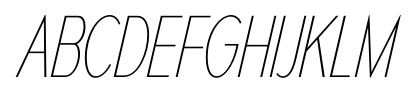 Mesmerize Condensed Ultra Light Italic font specimen