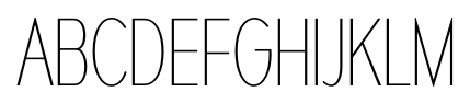 Mesmerize Condensed Ultra Light font specimen