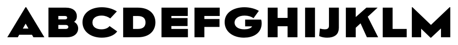 Mesmerize Expanded Extra Bold font specimen