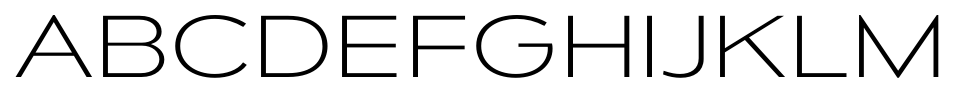 Mesmerize Expanded Extra Light font specimen