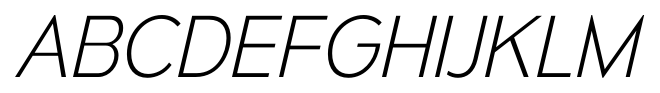 Mesmerize Extra Light Italic font specimen