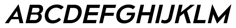 Mesmerize SemiExpanded Italic font specimen
