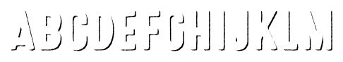 Microbrew Unicase One Shadow font specimen