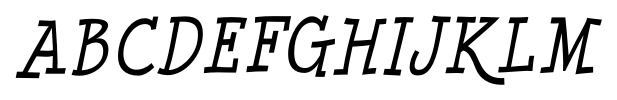 Minya Nouvelle Italic font specimen