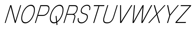 Mixolydian Titling Extra Light Italic character specimen 2