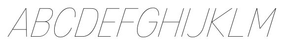 Mixolydian Titling UltraLight Italic font specimen
