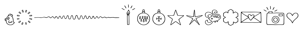 MrMoustache Accessories Dingbats font specimen