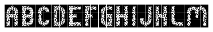 Nepos Initials Flowers font specimen