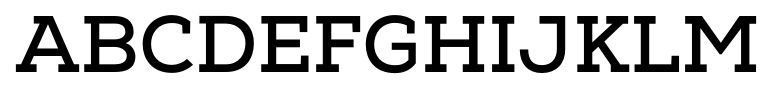 Nexa Slab Bold Free font specimen