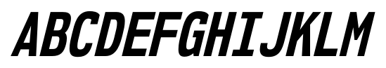 NK57 Monospace Condensed Bold Italic font specimen