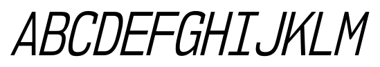 NK57 Monospace Condensed Book Italic font specimen