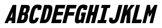 NK57 Monospace Condensed Extra Bold Italic font specimen