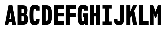 NK57 Monospace Condensed Extra Bold font specimen