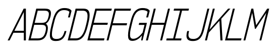 NK57 Monospace Condensed Light Italic font specimen