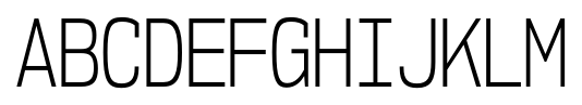 NK57 Monospace Condensed Light font specimen