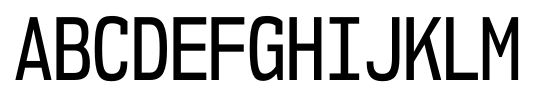 NK57 Monospace Condensed Regular font specimen