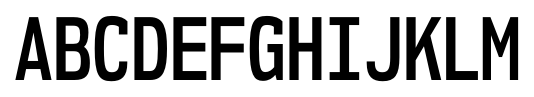 NK57 Monospace Condensed Semi Bold font specimen