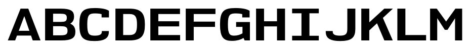 NK57 Monospace Expanded Bold font specimen