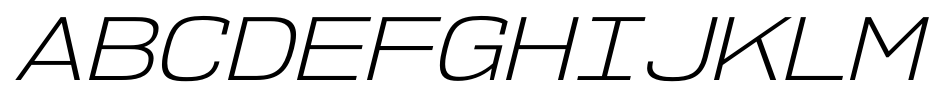 NK57 Monospace Expanded Light Italic font specimen