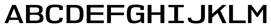 NK57 Monospace Expanded Semi Bold font specimen