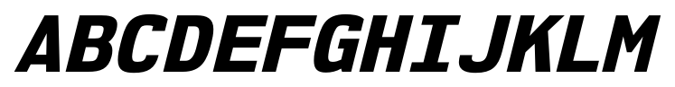 NK57 Monospace Extra Bold Italic font specimen