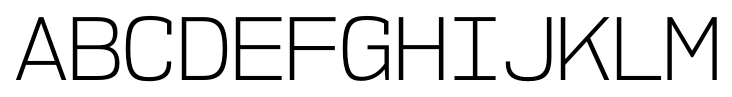 NK57 Monospace Light font specimen