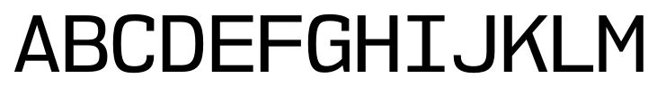 NK57 Monospace Regular font specimen