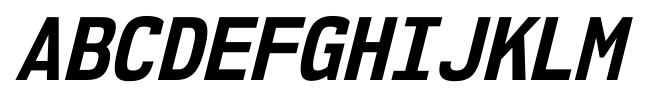 NK57 Monospace Semi Condensed Bold Italic font specimen